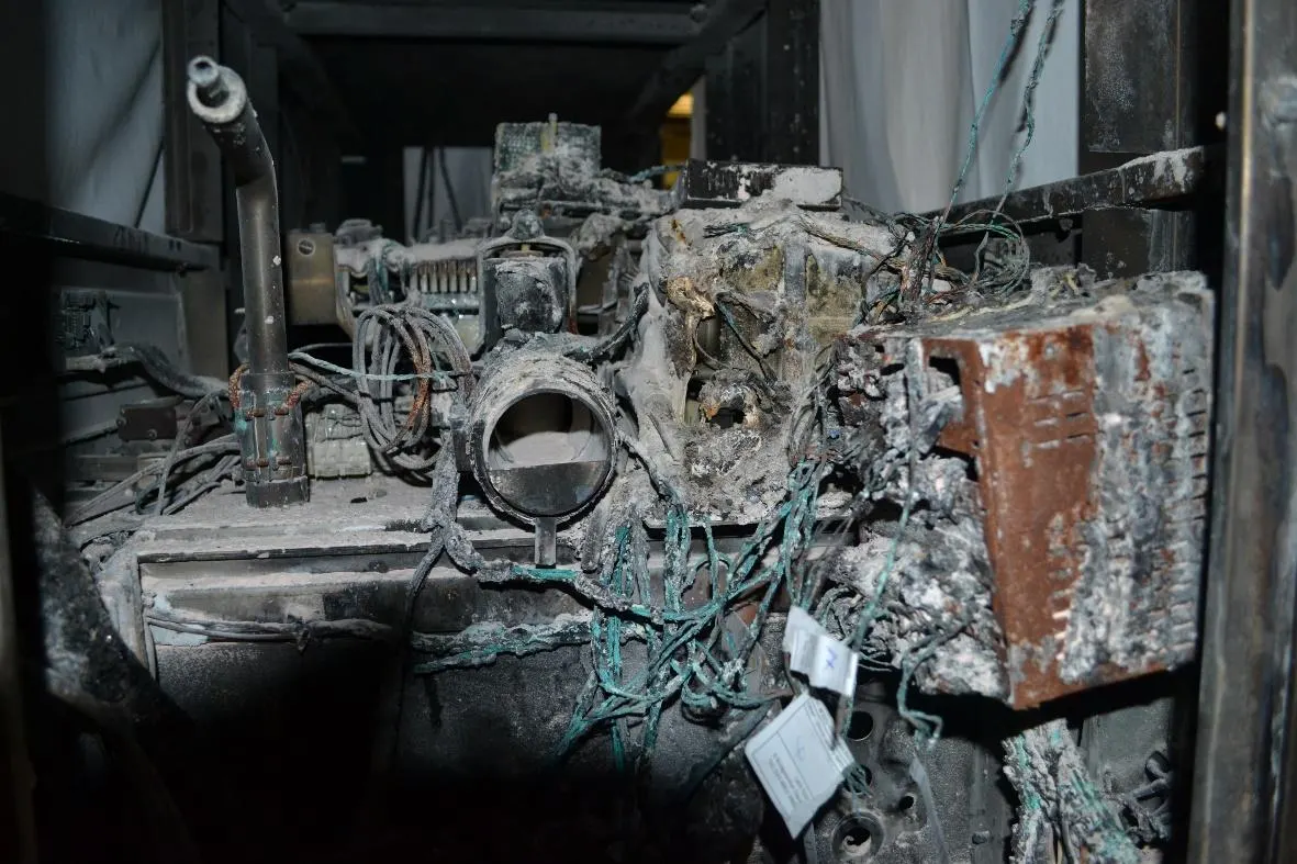 Inside of an NHS sterilisation machine gutted by fire
